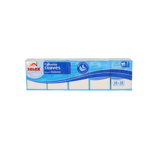 Pa&ntilde;uelos de papel SELEX Mini 3 capas pack 10uds image number