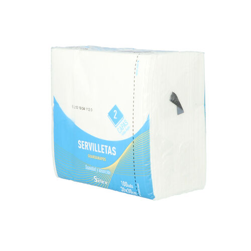 SERVILLETA PAPEL SELEX BLANCA 30X30 2 CAPAS PAQUETE 100 uds image number