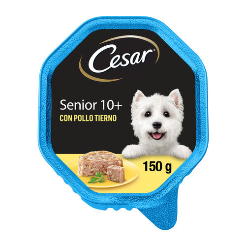 Comida h&uacute;meda para perro Senior 10+ CESAR 150g image number
