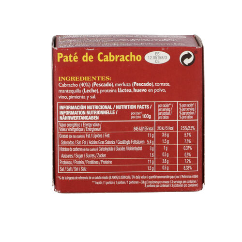 PATE AGROMAR CABRACHO LATA 100g image number