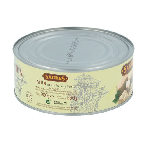 ATUN ACEITE DE GIRASOL SAGRES 650g image number