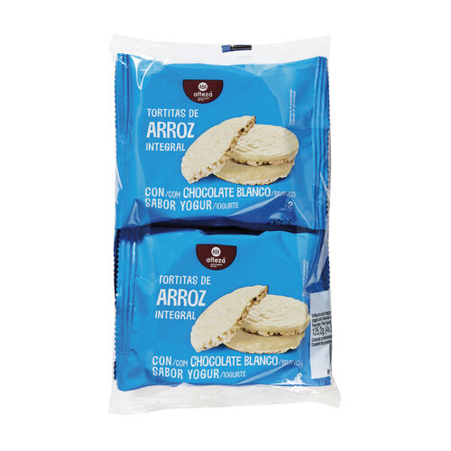 Tortita de arroz con chocolate blanco sabor yogur ALTEZA 125g image number
