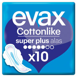 COMPRESA EVAX COTTON ALAS SUPER PLUS 12uds