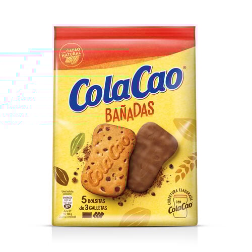 GALLETAS BAÑADAS CON CACAO NATURAL COLA CAO 157g image number