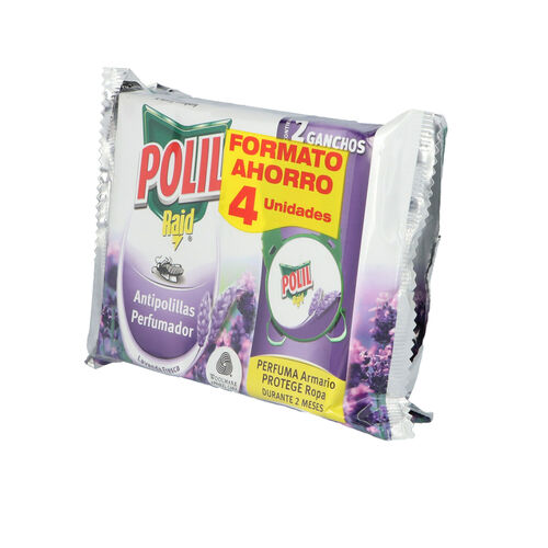 Antipolillas POLIL RAID gancho Lavanda 4uds image number