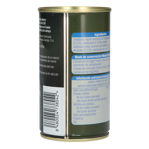 Aceituna negra ALTEZA con hueso 350g image number