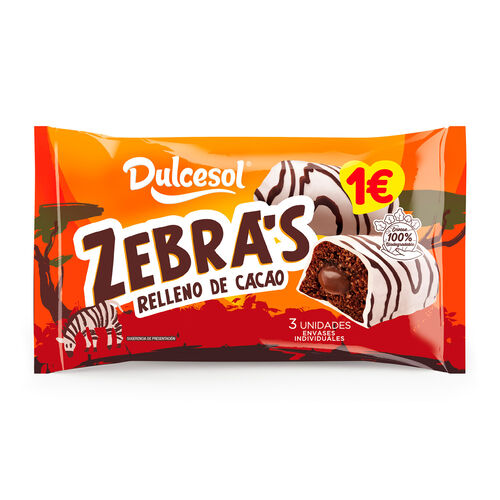 Zebras relleno de cacao 120g image number