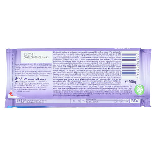 CHOCOLATE CON OREO MILKA 100g image number