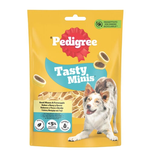 Snack tasty minis sabor a buey y queso PEDIGREE 140g image number