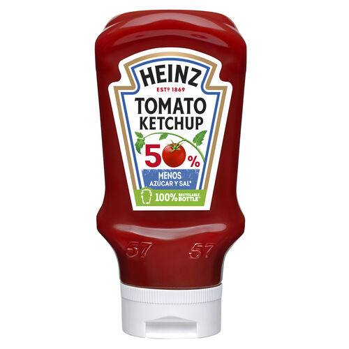 KETCHUP 50% MENOS  AZUCAR HEINZ 500 ML image number