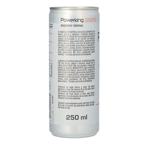 BEBIDA ENERGÉTICA POWERKING ZERO 25cl image number