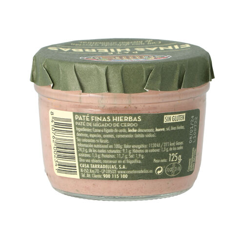 Pate a las finas hierbas CASA TARRADELLAS 125g image number