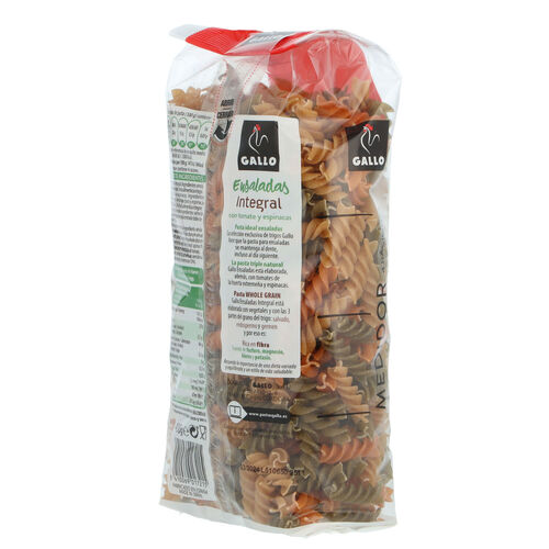 PASTA INTEGRAL HELICES ENSALADAS GALLO 400g image number
