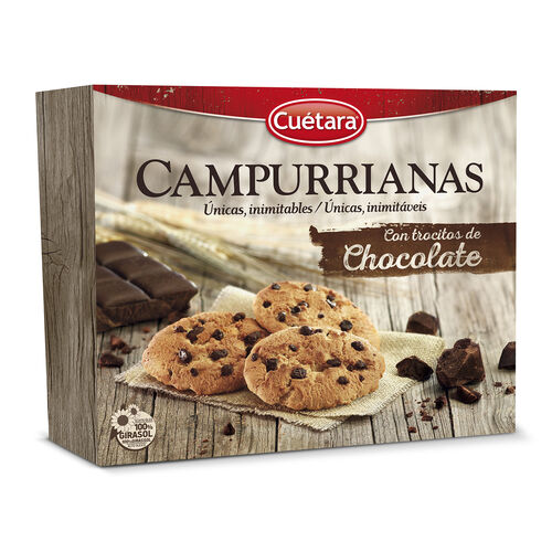 Galletas campurrianas con trocitos de chocolate CUETARA 350g image number