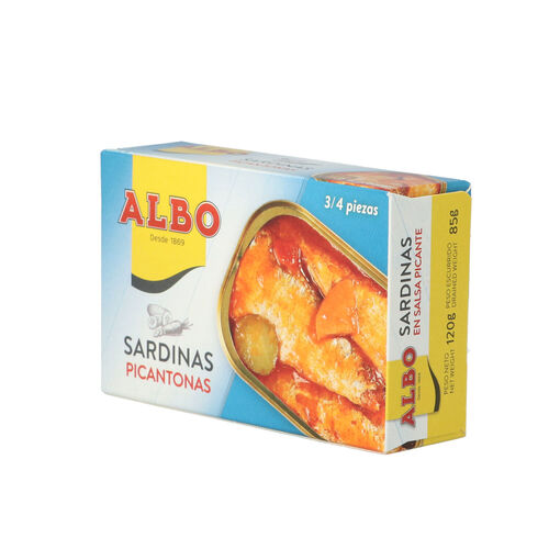 SARDINAS PICANTONAS ALBO 120g image number