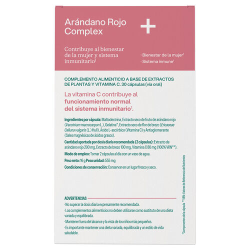 Ar&aacute;ndano rojo complex VIVE PLUS 30 c&aacute;psulas image number