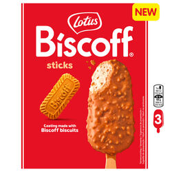 Helado con trozos de galleta LOTUS BISCOFF 3x90ml
