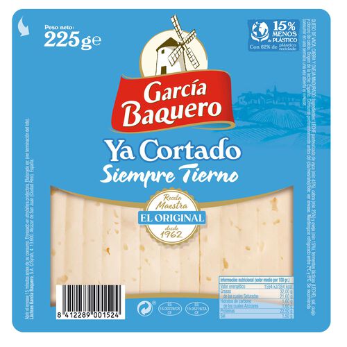 QUESO G.BAQUERO TIERNO CORTADO 225g image number