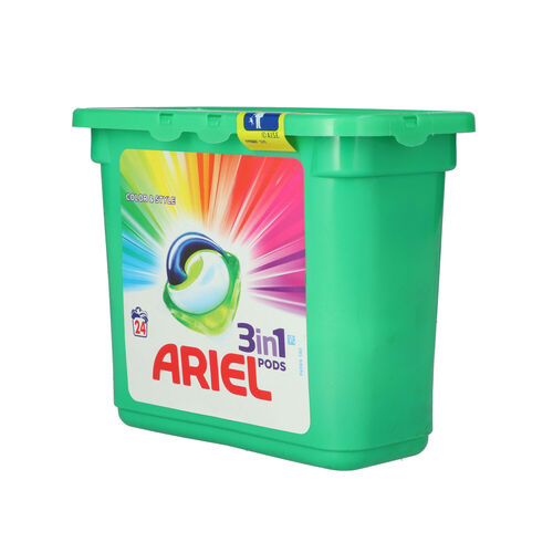 DETERGENTE CAPSULAS ARIEL PODS COLOR 3 EN 1 19 LAVADOS image number