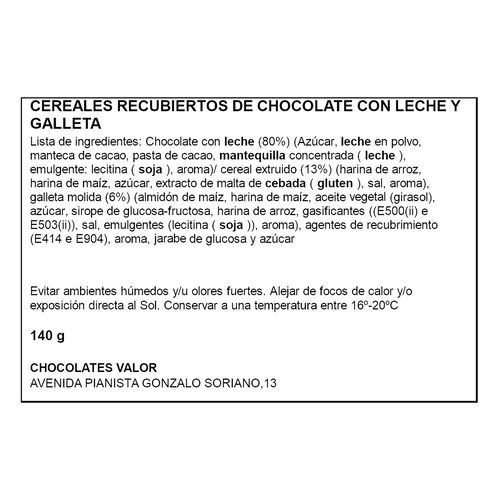 CEREALES CUBIERTOS DE CHOCOLATE CRUJIENTE HUESITOS BALLS 140g image number