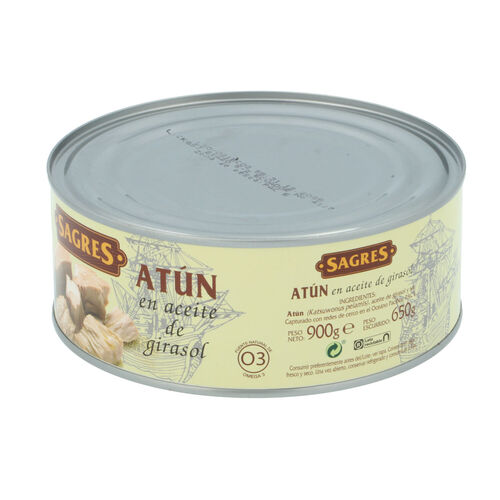 At&uacute;n aceite de girasol SAGRES 650g image number