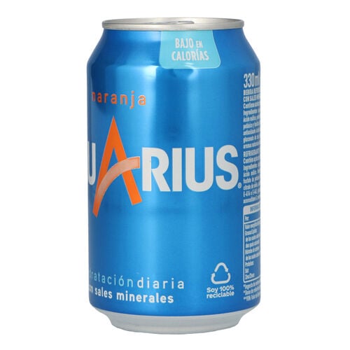 Bebida isot&oacute;nica AQUARIUS naranja lata 33cl image number