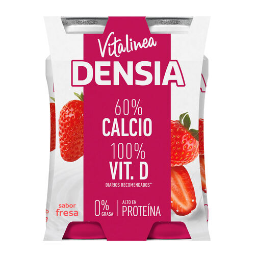 Yogur desnatado 0% con fresa DENSIA 4x100g image number