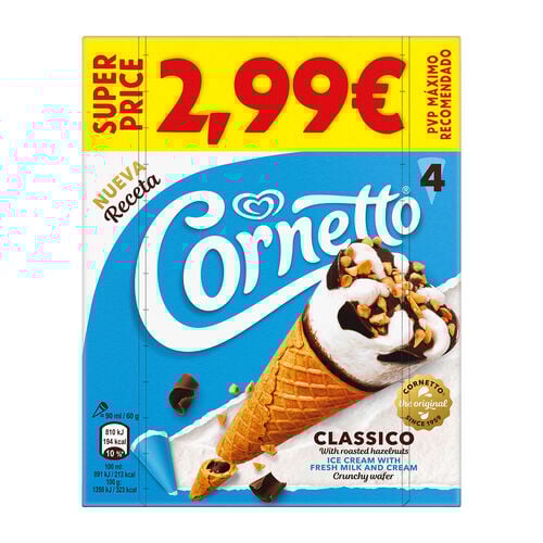 Helado Classico cornetto 4x90ml image number