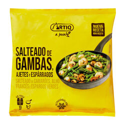 Salteado de gambas, ajetes y esp&aacute;rragos ARTIQ 400g