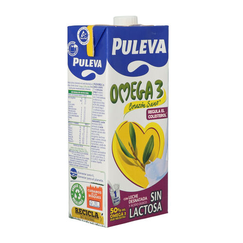 Bebida lactea Omega 3 sin lactosa PULEVA 1L image number