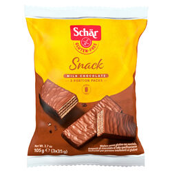 Snack de chocolate con leche sin gluten SCHAR 105g