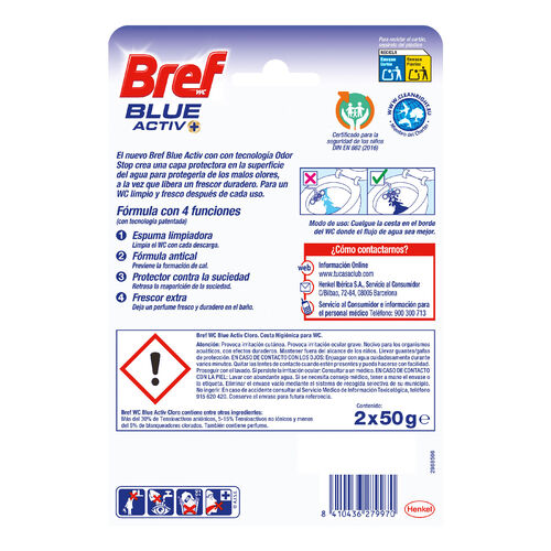Colgador WC cloro Blue Active BREF 2uds image number
