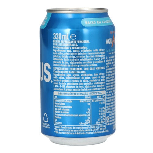 Bebida isot&oacute;nica AQUARIUS naranja lata 33cl image number