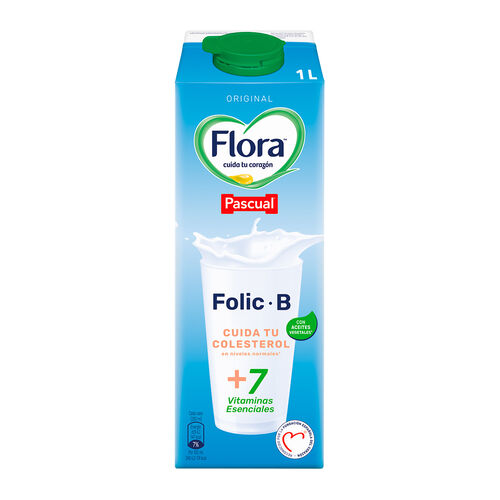 Preparado l&aacute;cteo desnatado Folic B Original FLORA 1L image number