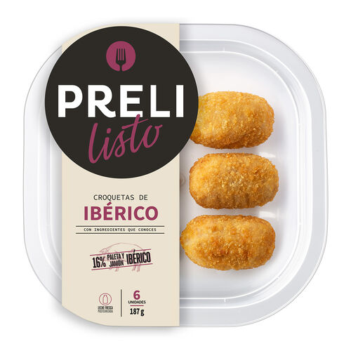 Croquetas de ibérico PRELI 195g image number