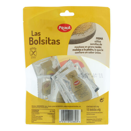 Mostaza PRIMA monodosis pack 12x4g image number
