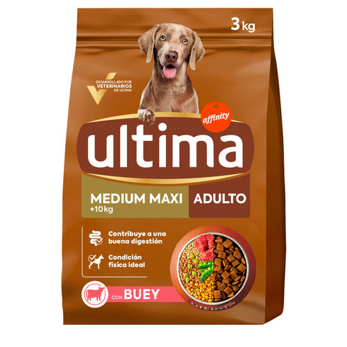 Comida seca para perro adulto con buey ULTIMA 3kg image number