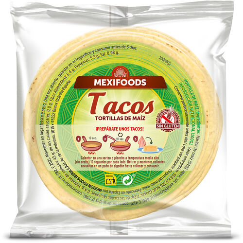 TORTILLA DE MAIZ MEXIFOODS 10cm 210g image number