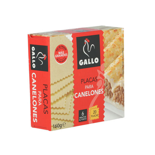 CANELONES GALLO 160g 20 PLACAS image number