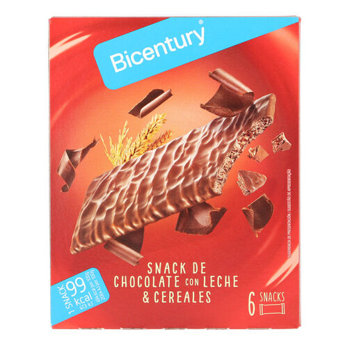 BARRITA DE CHOCOLATE CON LECHE BICENTURY 6uds image number
