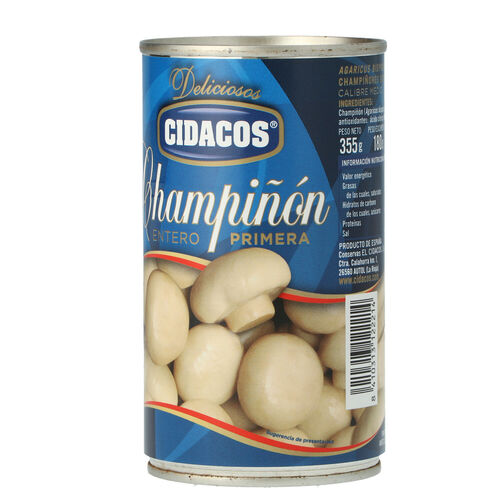 CHAMPIÑON ENTERO CIDACOS 355g image number