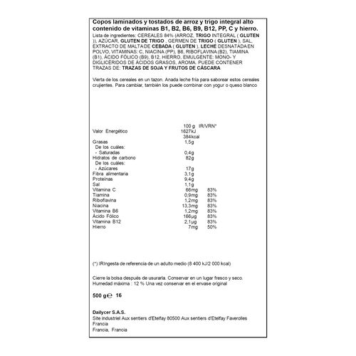 CEREALES COPOS DE ARROZ Y TRIGO INTEGRAL ALTEZA 500g image number