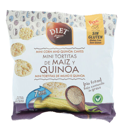 Mini tortitas de ma&iacute;z y quinoa sin gluten DIAT RADISSON 50g image number