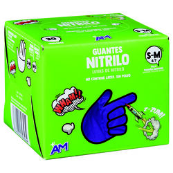 GUANTE DE  NITRILO TALLA PEQUEÑA-MEDIANA AM 30uds