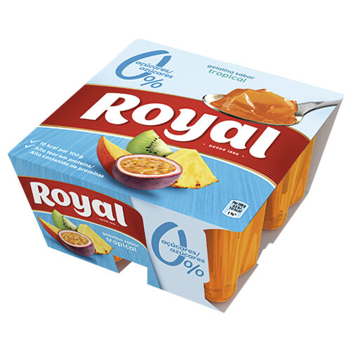 GELATINA 0% SABOR TROPICAL ROYAL 4x90g image number