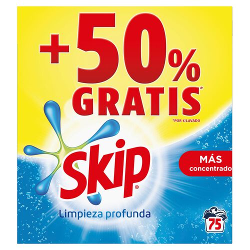 DETERGENTE EN POLVO SKIP 50 + 25 LAVADOS image number