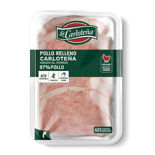 Pollo relleno asado al horno 97% de pollo LA CARLOTE&Ntilde;A 150g image number