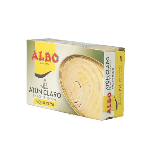 At&uacute;n claro en aceite de oliva Virgen Extra ALBO 112g image number