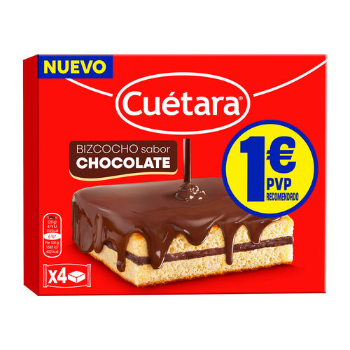 Bizcocho sabor chocolate CU&Eacute;TARA 112g image number
