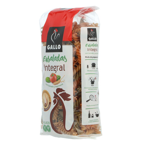 PASTA INTEGRAL HELICES ENSALADAS GALLO 400g image number